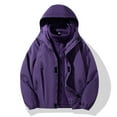thumbnail image 2 of Men's Waterproof Ski Jacket with Detachable Insulated Liner Winter Windbreaker Hooded Snowboarding Mountain Jacket, 2 of 7