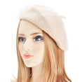 thumbnail image 5 of DLAPL Wool Beret Hat for Women Girls Solid Color Classic French Style Beret Cap (Creamy-White), 5 of 5