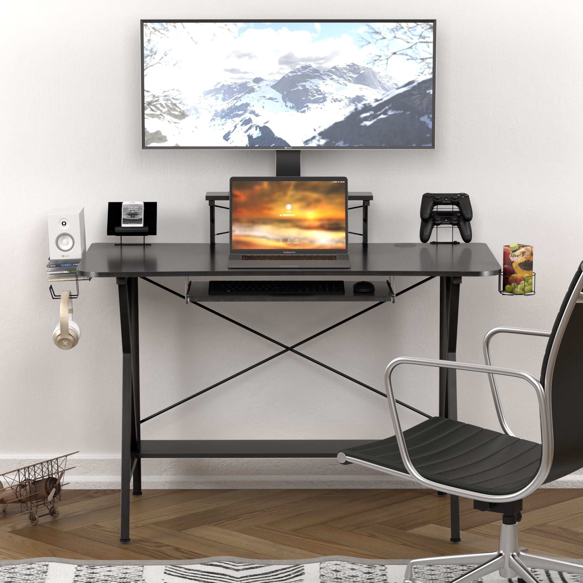 Details about   47" Gaming Desk Computer Desk Workstation Stand Shelf Cup Holder Home Office RD
