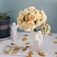 thumbnail image 3 of Homerr Artificial Flower Simulation Flower 1 Bunch Artificial Flower Realistic Looking 27 Heads Tea Rose Simulation Bouquet Home Decor, 3 of 7