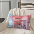thumbnail image 5 of Lsque Pastel Pink Beach Cafe Pattern Pillow Case – Soft & Cozy Throw Pillow Cover, Hypoallergenic Cushion Case for Sleeping Women with Envelope Closure-20"x30", 5 of 6