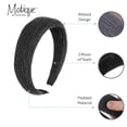 thumbnail image 4 of Motique Accessories Padded 2 inch Headband Ribbed - Black, 4 of 5