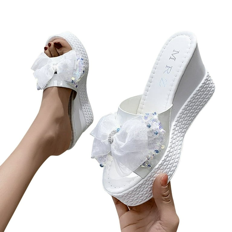Summer Women s Fashion Wedges Open Toe Beach Shoes Roman Slippers Sandals Earth Spirit Slippers for Women Indoor Outdoor Slippers for Women Womens