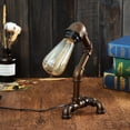 thumbnail image 4 of Lampe de Table de Bureau de Style Rétro Industriel Vintage en Acier de Style Steampunk, 4 of 11