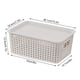 thumbnail image 4 of Cesta De Almacenaje Con Tapa, Caja Organizadora De Plástico Calado, Ideal Para Juguetes, Libros Y Otros Objetos. Diseño Apilable Con Asas Integradas. Perfecta Para Estantes, 4 of 8
