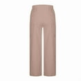 thumbnail image 4 of Cargo Pants for Women High Waist Casual Summer Pants Solid Color Trousers Loose Fit Y2K Baggy Streetwear Trousers with Multi Pockets, 4 of 5
