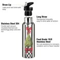 thumbnail image 3 of Yayeee 20oz Insulated Water Bottle Double Wall Stainless Steel with Flip Straw Lid, Black Striped Trees, 3 of 7