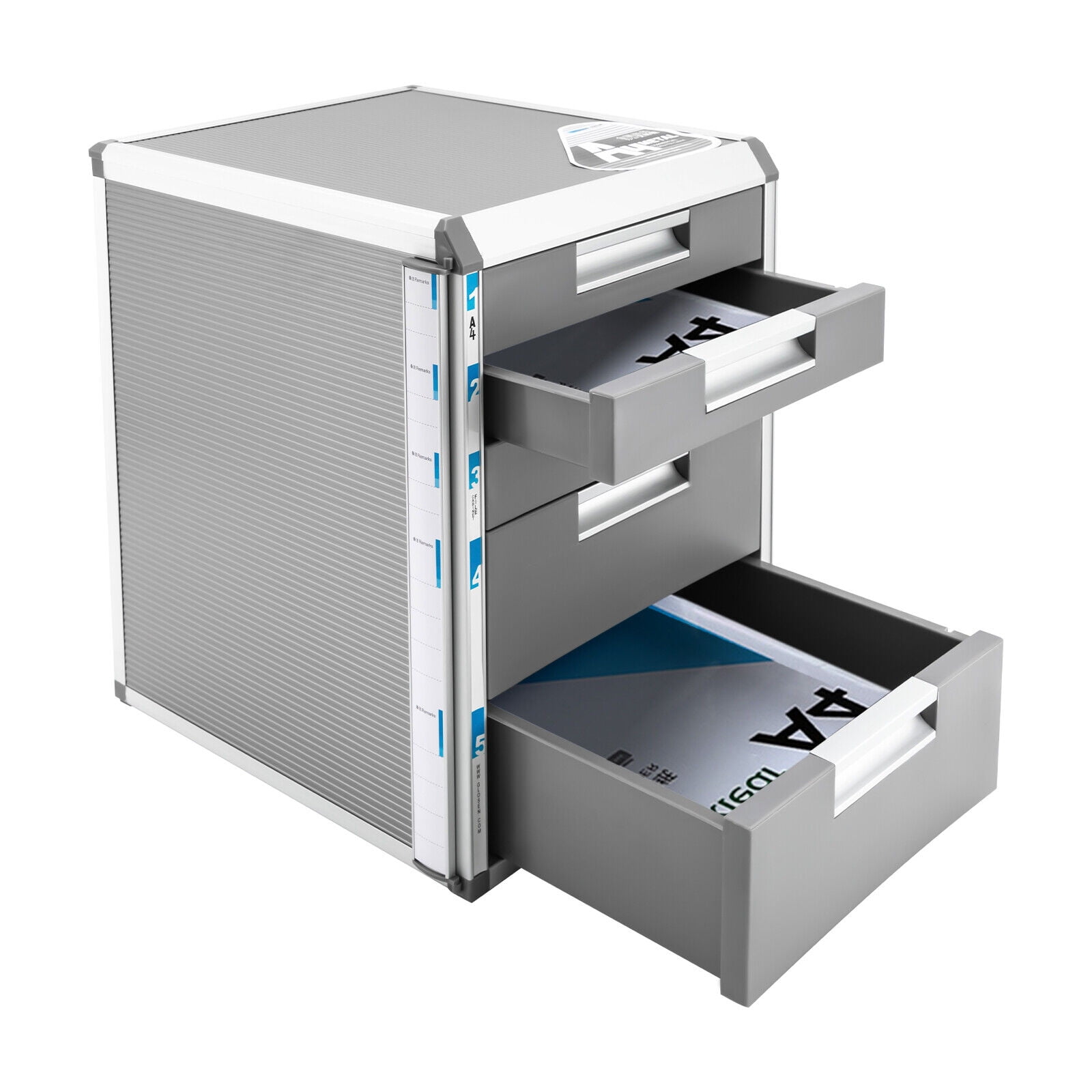 File Cabinet Lateral Storage Office Storage 5 Drawer Filing Cabinet Desktop 22.05lbs Capacity 13.78*12.4*15.94in for Teachers, Students, Offices