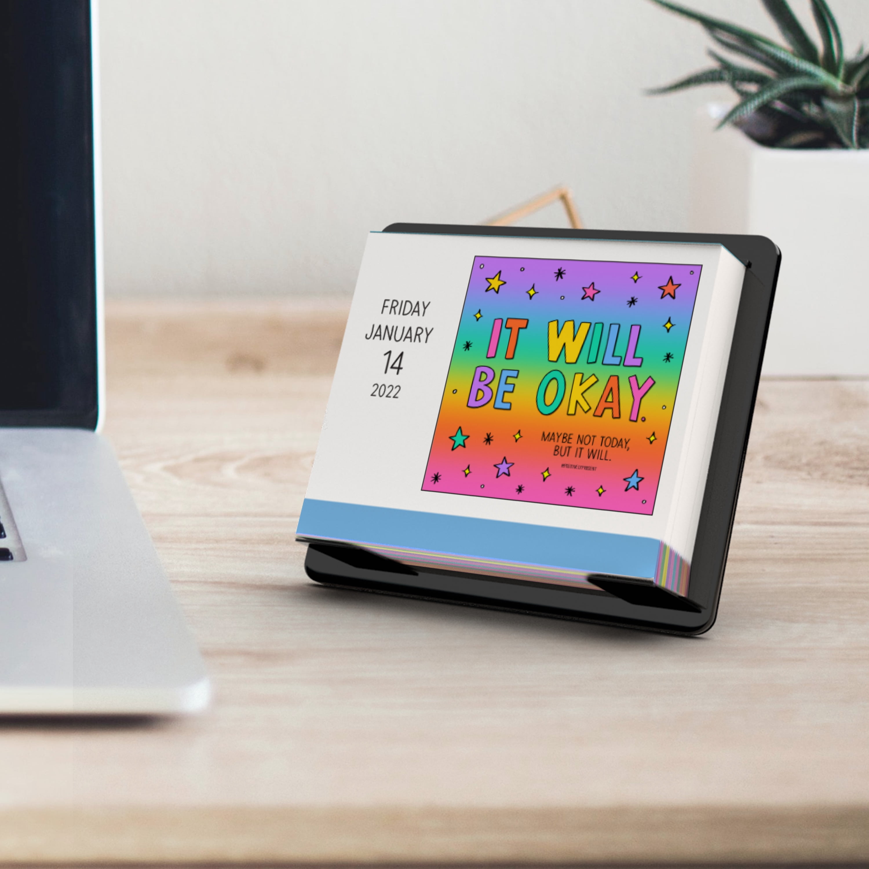 2022 Positively Present 5 237" x 6 182" Day to Day Calendar by Andrews McMeel Publishing