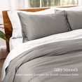 thumbnail image 5 of Bare Home TENCEL™ Duvet Cover Set - Lyocell derived from Eucalyptus - Full/Queen, Light Gray, 5 of 10