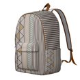 thumbnail image 2 of Unisex Vintage Print Bohemian Backpack, Boho Zipper Rucksack with Front Pocket, Lightweight Daypack for School University Work Commute, Ideal Gift, 2 of 5