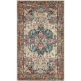 thumbnail image 1 of Unique Loom Medici Medallion Border Area Rug 3' 3 x 5' 3 Rectangle Beige/Blue, 1 of 1