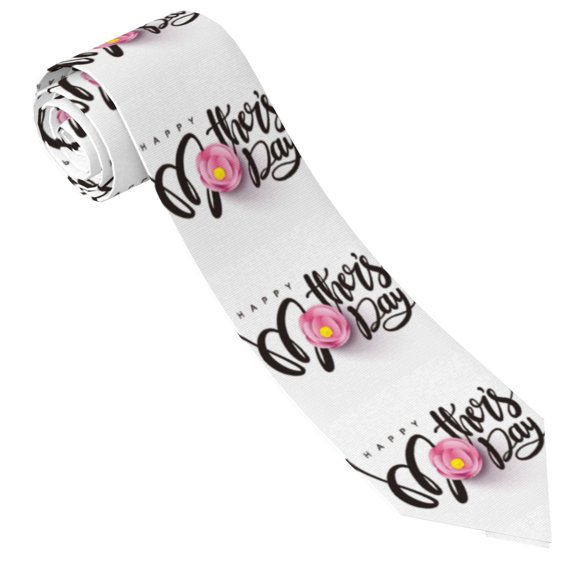 Xecao Happy Mother's Day (3) Print Tie For Men Necktie Woven Jacquard Neck Ties,Classic Men's Tie