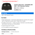 thumbnail image 2 of License Lamp Lense - Compatible with 2009 - 2012 Chevy Traverse 2010 2011, 2 of 2