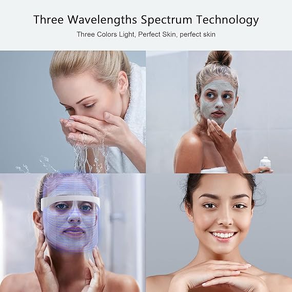2025 3-Color LED Light Mask - Professional Photon Facial Device 2025 3-Color LED Light Mask - Professional Photon Facial Device