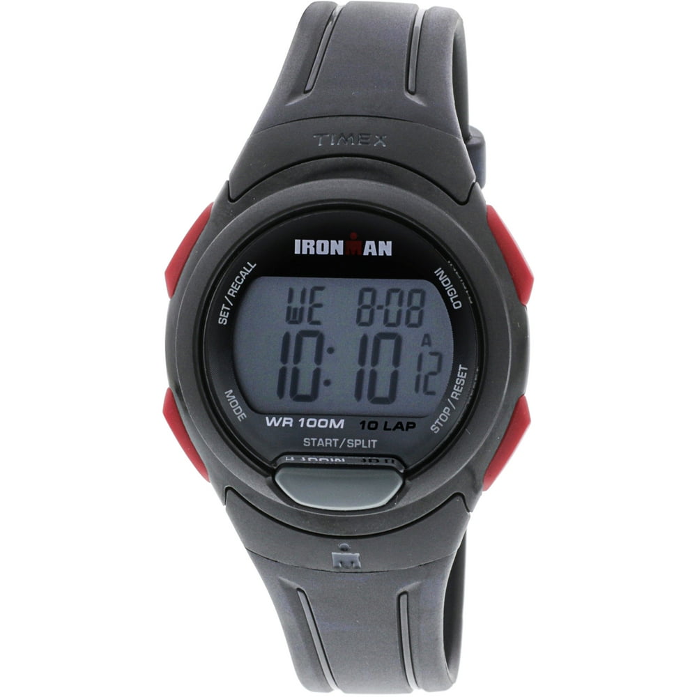 Timex - Timex Men's Ironman Essential TW5M16400 Black Resin Quartz Sport Watch - Walmart.com