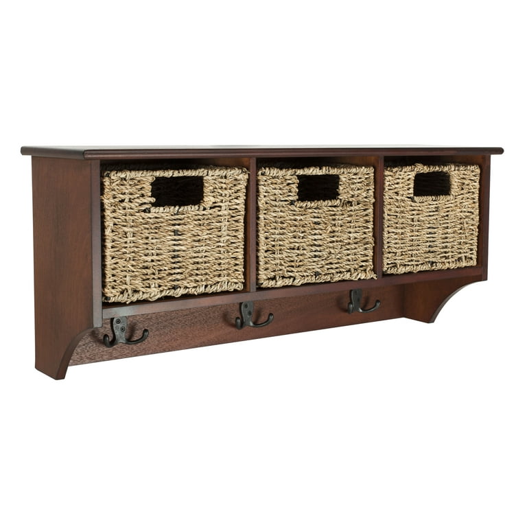 Safavieh Finley Hanging 3 Basket Wall Rack (Cherry) Safavieh Finley Hanging 3 Basket Wall Rack (Cherry)
