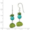 thumbnail image 2 of FB Jewels Sterling Silver Jade/Green Coral/Dyed Howlite Earrings, 2 of 2