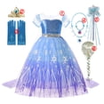 thumbnail image 4 of Vestidos de princesa Elsa y Anna de Frozen para niñas, Disfraces para niños, Cosplay de reina de la nieve, Halloween, Carnaval, ropa de fiesta de cumpleaños, 4 of 5