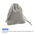 thumbnail image 4 of Velvet Drawstring Bags 2.76x3.54 Inch Gift Bag Jewelry Pouches Silver Grey 10Pcs, 4 of 6