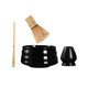 thumbnail image 2 of Conjunto de batidores Matcha de 4 unidades, batidor de bambú y soporte para cuchara, accesorios para preparar té con cucharadita japonesa negro brillante, 2 of 9