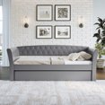thumbnail image 6 of Boyd Sleep St. Ives Faux Leather Upholstered with Trundle Daybed, Twin, Gray, 6 of 7