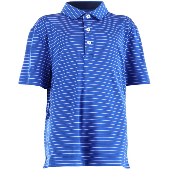 New Puma Boy's Mattr Tucker Polo Festive Blue/White Glow Small
