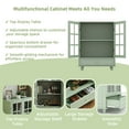 thumbnail image 6 of Noble House Minimalist Buffet Cabinet with Glass Doors and Drawer, Sideboard Cupboard for Dining Room, Mint Green, 6 of 18