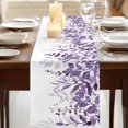 thumbnail image 3 of Table Runners 72 Inches Long Dress Scarves, Purple Leaves Farmhouse Kitchen/Dining Table Runner, Coffee Tablerunners, Summer Botanical 14x72 Inch, 3 of 9
