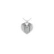 Pendentif Coeur Diamant Initial avec 0,19 Carat en Or Blanc 14 Carats – image 1 sur 2