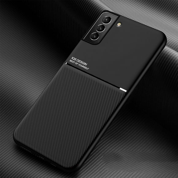 for Samsung Galaxy S21 FE Case, Luxury Ultra Slim with Magnetic Matte Dual Layer Shockproof Bumper Frame Drop Protection Hybrid Phone Case Cover for Samsung Galaxy S21 FE, Black