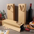 thumbnail image 4 of unbranded Pcs White Paper Bags Presser Drinks Packing Retail Wine Shopping, 4 of 8