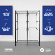 SafeRacks 27 Gallon Storage Bin Rack - 2 Pack (Black)