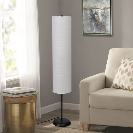 MAINSTAYS BOHEMIAN COLLAPSIBLE FLOOR LAMP, WITH RICEPAPER IVORY SHADE