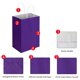 thumbnail image 3 of Bolsas de papel Oikss Purple Kraft con asas de 13,3 x 8,3 x 21 cm, 100 unidades, 3 of 7