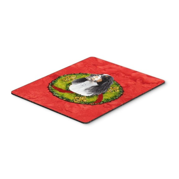 Springer Spaniel Christmas Wreath Mouse Pad Hot Pad or Trivet