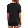 thumbnail image 4 of Vêtements de Grossesse Offres de l'Action de Grâce Liquidation Été Vêtements de Maternité pour Femmes Col Rond Manches Courtes Volants Pli Hauts de Grossesse, 4 of 5