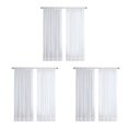 thumbnail image 1 of Cortinas de tul blanco para decoración de sala de estar, supersuaves, gran sensación en la mano, velo moderno Chif, 6 uds., 1 of 5