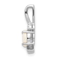 thumbnail image 2 of 14k White Gold 6x4 Oval October/Opal and Diamond Pendant XBS401, 2 of 3
