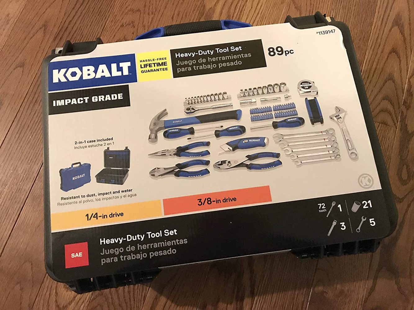 Kobalt 89Piece Standard (SAE) Polished Chrome Mechanics Tool Set