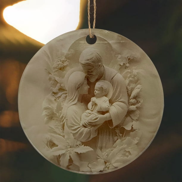 Adornos navideños, adornos navideños, regalos navideños, ambiente navideño, belén, decoración colgante decorativa, decoración colgante 2D, belén colgante