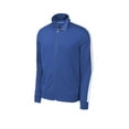 thumbnail image 3 of Sport-Tek JST94 Tricot Full-Zip Track Jacket, True Royal/ White, S, 3 of 4