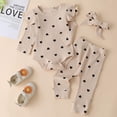 thumbnail image 3 of Conjunto de 3 piezas para bebé niña Fullfamous con enterizo y corazón 0-3 meses, 3 of 6