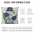 thumbnail image 5 of Shiartex Blue White Throw Pillow Covers Decorative Vase Sofa Couch Cushion Covers Chinese Art Porcelain Bottles Print Pillowscase for Home Holiday Spring Decoration, 5 of 5