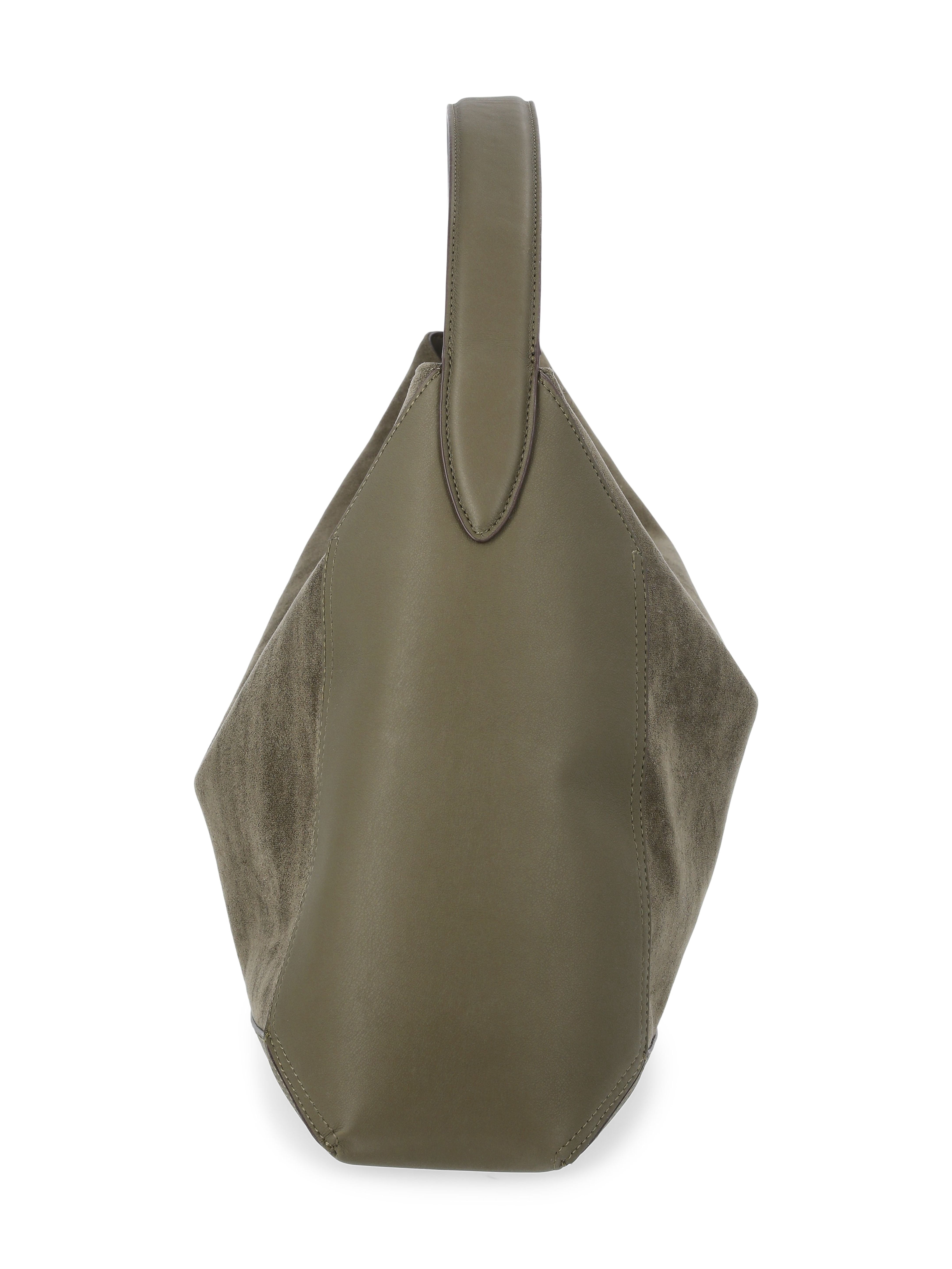 Scoop Women's Faux Suede Hobo Tote Bag, Olive