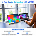 thumbnail image 2 of V1Pro 16 Inch 2.5K Portable Gaming Monitor – 144Hz IPS Display with FreeSync, USB-C & Mini HDMI for Laptop, Mac, PS5, Xbox, Switch (Black), 2 of 13