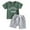 B0576-Dark Green, variant on NIEWTR Toddler Boys Girls Short Sets Cotton Summer Outfits Short Sleeve T-Shirt Tops and Elastic Shorts Sets For 18-24 Months 4t 5t 6t Children's Day Gift 2PCS Set ,2-3 Years