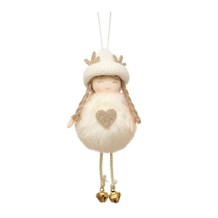 

1Pc Creative Christmas Plush Elk Antler Angel Girl Doll Pendant Hanging Decor