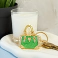 thumbnail image 6 of Wrapables Stylish Crystal Rhinestone Handbag Shaped Purse Charm Keychain, Green, 6 of 6