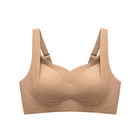Clearance! Yunmei Minimizer Bras for Women Underwear Wide Straps Without Ring Gathered To Collect Side Breasts Large Size Tank Top Non Marking Bra Womens Underwear and Bras Brown Xl
